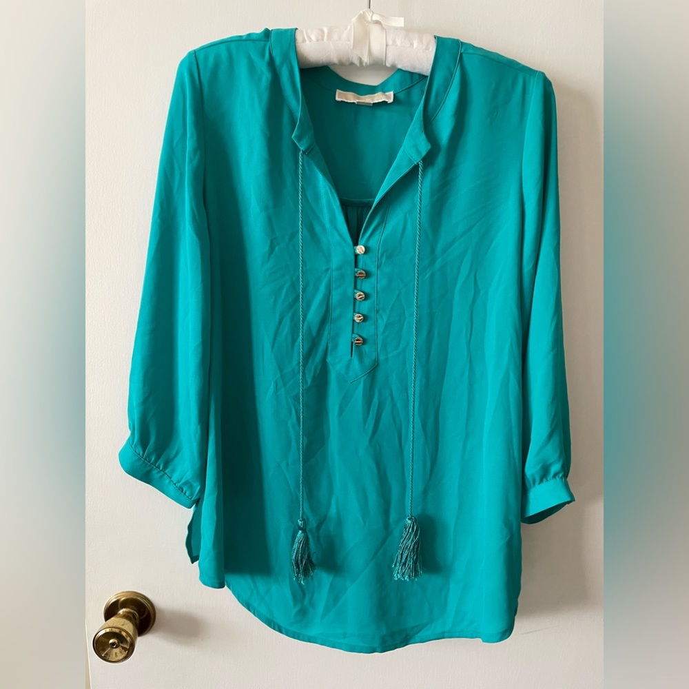 Michael Kors teal blouse